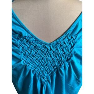 Apostrophe Woman 20- 22W Turquoise Cotton Modal top